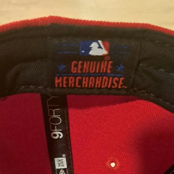 New Era 9 Forty Washington Nationals Adjustable Red Logo Hat - Picture 4 of 10